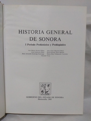Historia General De Sonora 2 Tomos (Usado)