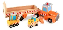 Comprar Juguete Camion Rampa Maquinas De Construcción Madera Niños