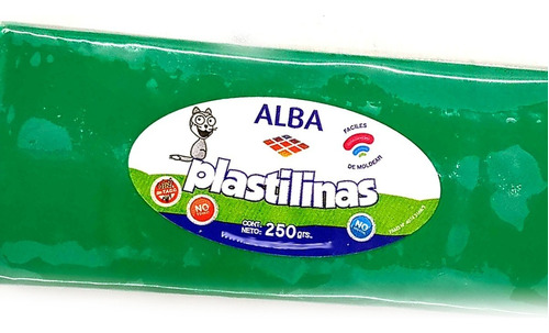 Plastilina Alba Colores 250gr Plastilinas Para Modelar Color Verde