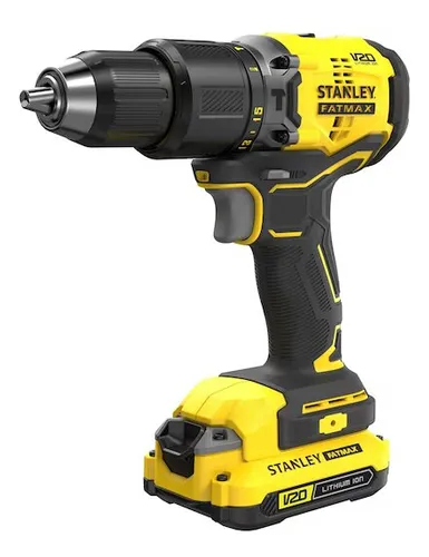 Taladro 1/2 Percutor Inal 20v + 2bat + Stanley Sbd715c2k-b3