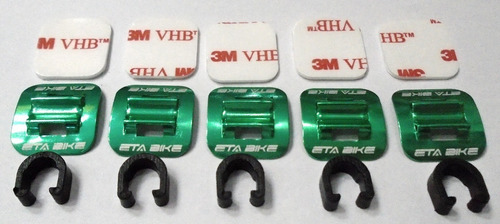 Guia Suporte Conduite Freio Hidraulico Bike Verde  (kit 5).