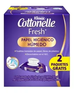 Papel Higiénico Húmedo Kleenex Cottonelle 8 Pack 42 C/pack