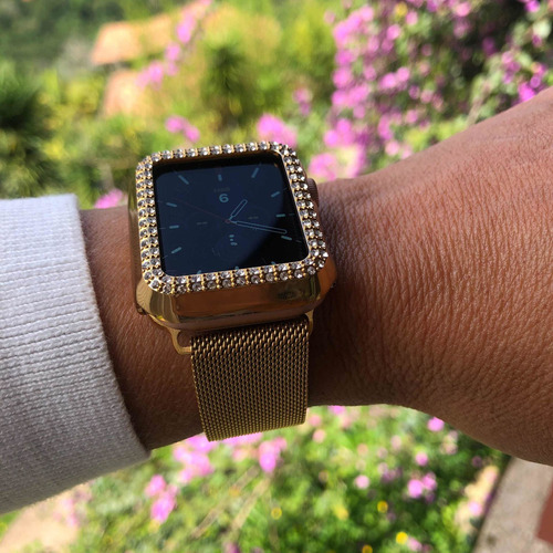 Banda Metalizada / Protector De Brillantes Para Apple Watch