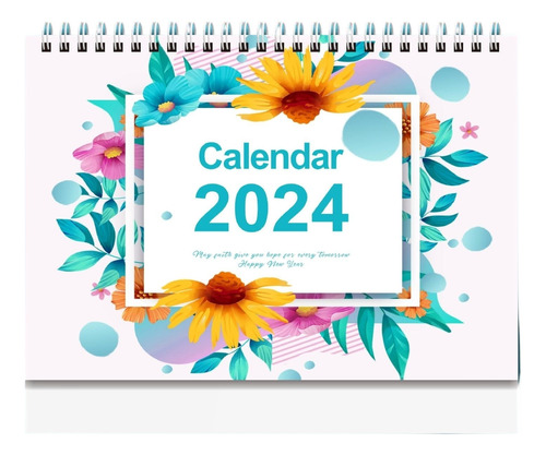 2024 Calendar English Creative Simplified Desktop