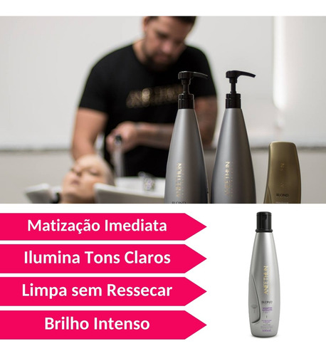 Shampoo Matizante Linha Grisalhos E Loiros Blond Aneethun