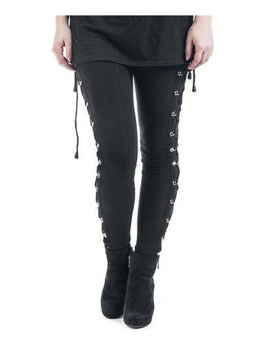 Pantalones Con Cordones De Estilo Gótico Punk Y Cintura Alta