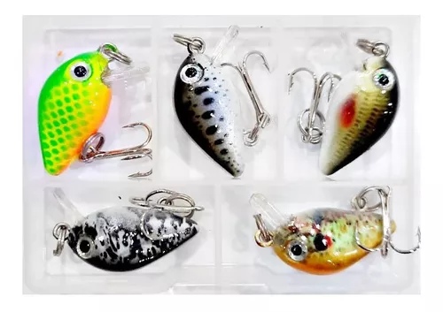 Kit Señuelos Crank Para Pesca Ul X5 Unidades Pesca Pejerrey