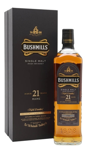 Imagen 1 de 10 de Whisky Bushmills 21 Años Single Malt 700ml En Estuche