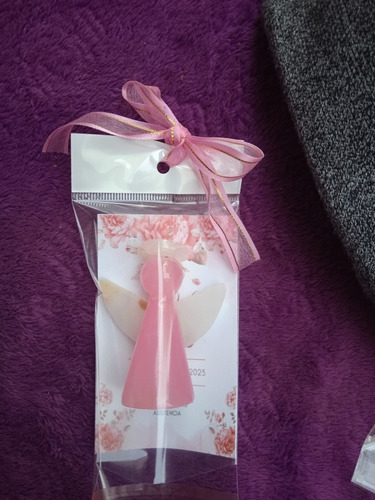 15 Recuerdos Angelitos De Onix Para Bautizos Personalizados (Usado)