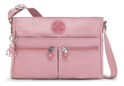 Kipling New Angie Bolsa Crossbody Gde 100% Original Color Lavender Rose