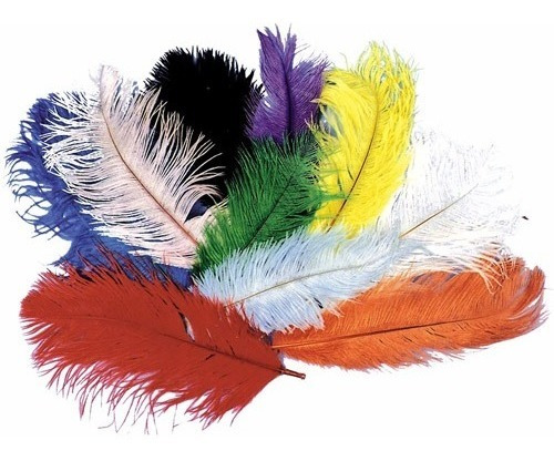 Plumas De Avestruz Adulto Halloween Accesorios Azul