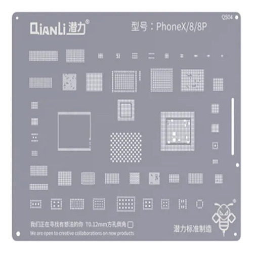Stencil Reballing Cpu A11 Qs04 Compatible iPhone X / 8 / 8p 