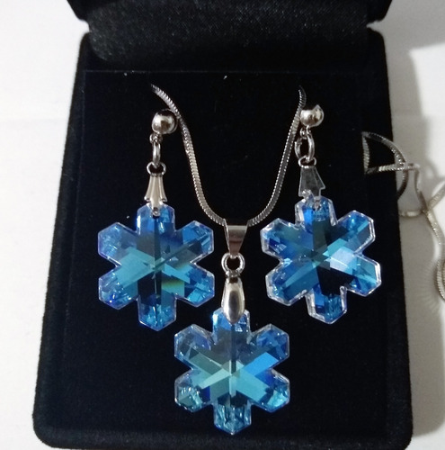 Imagem 6 de 6 de Conjunto Cristal Swarovski Floco De Neve
