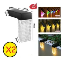Comprar 2 Lamparas Solar Exterior Impermeable 7 Colores