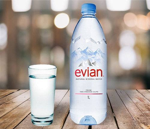 Imagen 5 de 7 de Evian Agua Mineral Sin Gas Caja X12u 1lt.