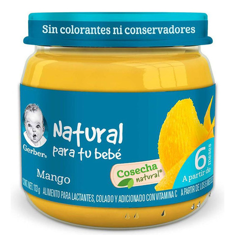 Gerber Papilla Mango 2da Etapa Frasco Con 113 G