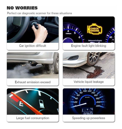 Escaner De Diagnóstico Automotriz Konnwei Kw310 Con Cables