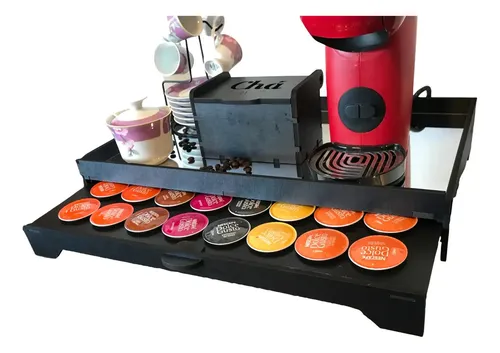 Bandeja Cantinho Do Café Dolce Gusto Gaveta Porta 32 Capsula Cor