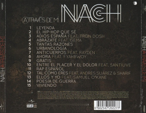 Nach Atraves De Mi Cd Nuevo/sellado