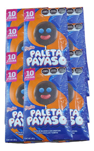 Paleta Payaso Ricolino 140 Pz De 45 G C/u