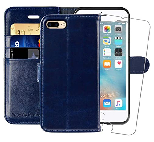 Monasay Funda iPhone 8 Plus Wallet, iPhone 7 Plus Zntfd