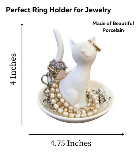 Plato De Joyería Con Soporte Para Anillos De Gato Evelots, O
