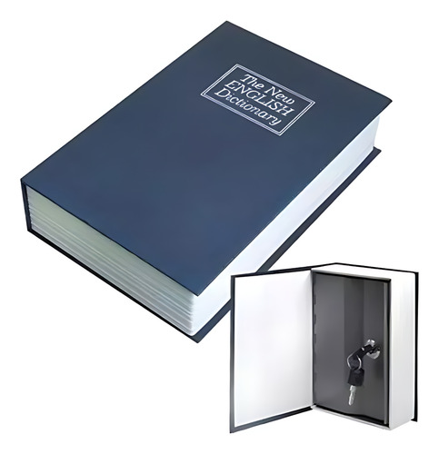 Cofre Livro 24x15 Cm Em Formato De Dicionario Discreto Cofre Preto
