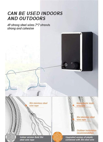 Varal Retrátil Automático Para Interior E Exterior
