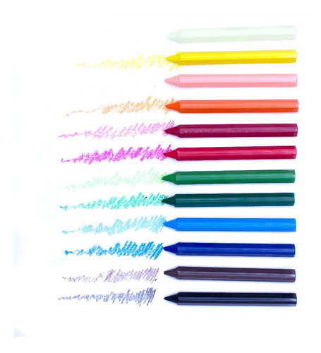 Crayones De Cera Triangular Acrilex 12 Colores Jumbo