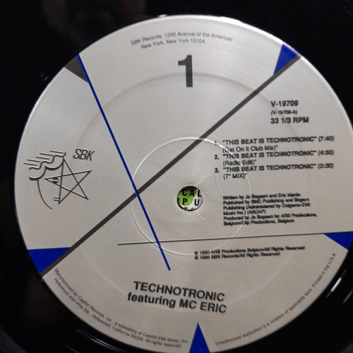 Imagem 4 de 6 de Vinil Lp Technotronic Featuring Mc Eric Made In Usa