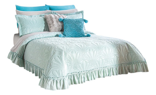 Colcha Neo Menta Individual Poliéster Concord