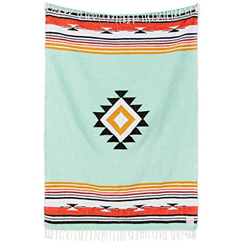 Manta Mexicana Tono Teal De Laguna Beach Textile Co, Pl...