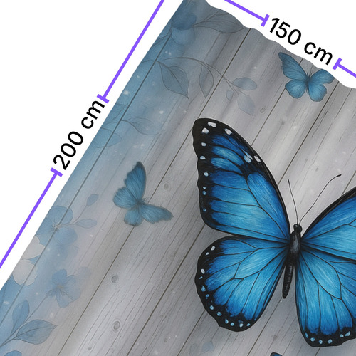 Cortina De Baño Lavable Impermeable Diseños Varios De Moda Mariposas