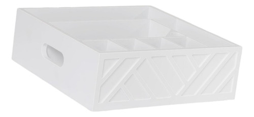 Organizador De Platos De Papel Para Encimera, Soporte Blanco