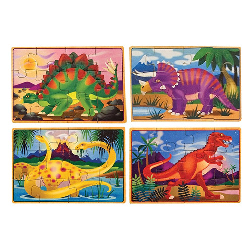 Imagen 1 de 4 de Rompecabezas De Dinosaurios En Caja Melissa And Doug Bandai