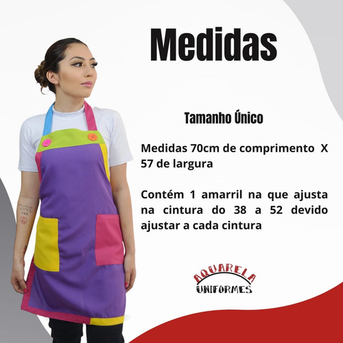 Avental Colorido Para Festas Infantis - Roxo Promoção Festas