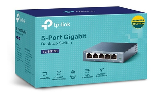 Imagen 2 de 3 de Switch Tp Link 5 Bocas Tl Sg105 Gigabit 10/100/1000mbps
