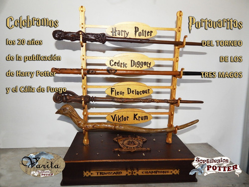 Portavaritas Torneo De Los 3 Magos - Todas Las Varitas