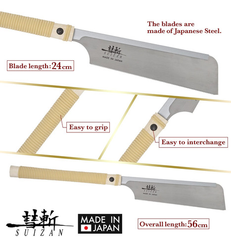 Sierra Japonesa Dozuki 24 Cm Corte Transversal Rasgado Inc