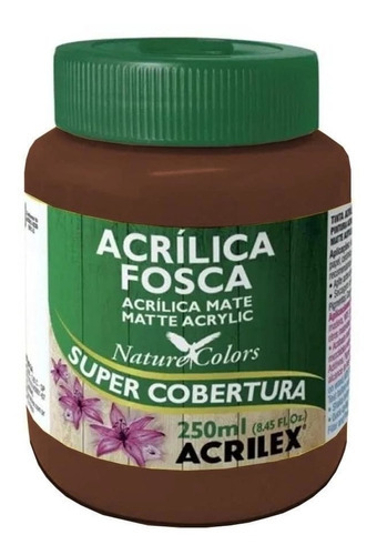 Tinta Acrilica Fosca 250ml Marrom Escu 526 Acrilex