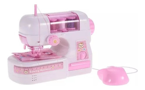 Maquina De Coser Juguete Rosada Para Niñas Luz Y Sonido Mini