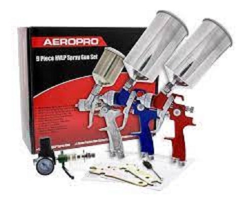 Juego Completo De Pistolas Pulverizadoras Hvlp Profesionales