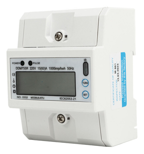 Medidor Energía Digital Monofásico Lcd Kwh 15-60a Dc220v