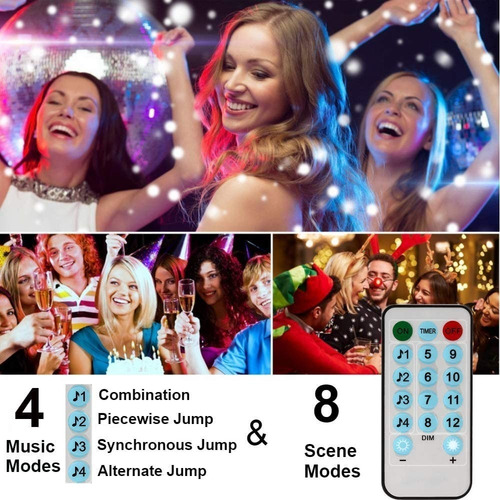 Tira Luces Led Decorativas Multicolor 10m Sync Con Músic Usb