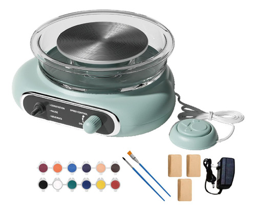 Mini Kit De Torno De Cerámica Con Pétalo De Pie, Verde