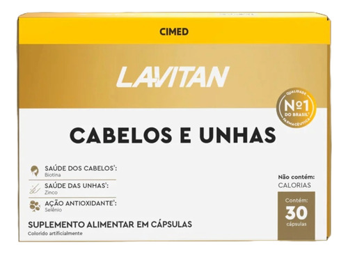 Lavitan Hair Cabelos E Unhas 30 Cápsulas