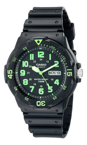 Reloj De Natación Para Hombre Casio Verde Métrico