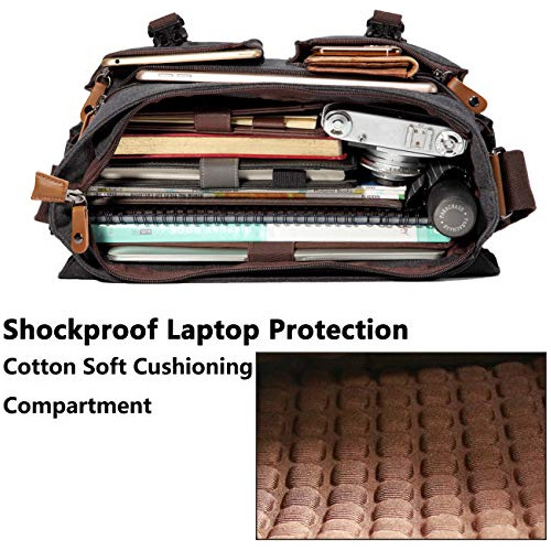 Bolso Mensajero Hombres, Satchel De Lona Resistente Al ...