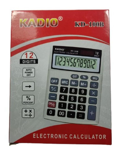 Calculadora Electrica Kadio 12d. Kd-100b 