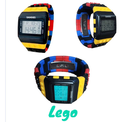 Reloj Digital Lego Cronómetro, Alarma Y Luz  Moda Retro . 